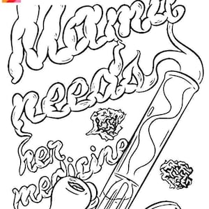 Weed coloring pages