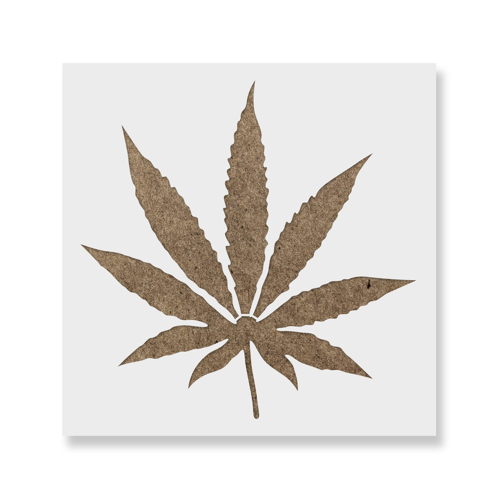 Weed leaf stencil