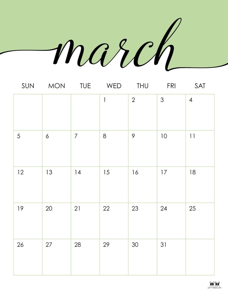 March calendars