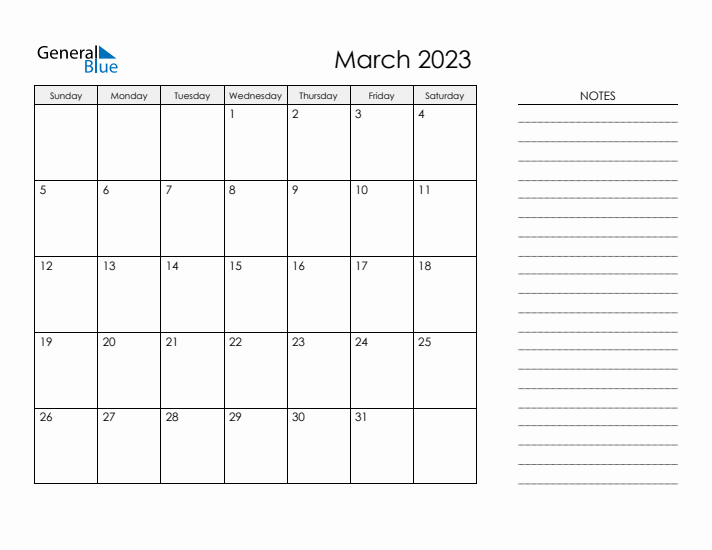 March monthly calendar pdf word excel