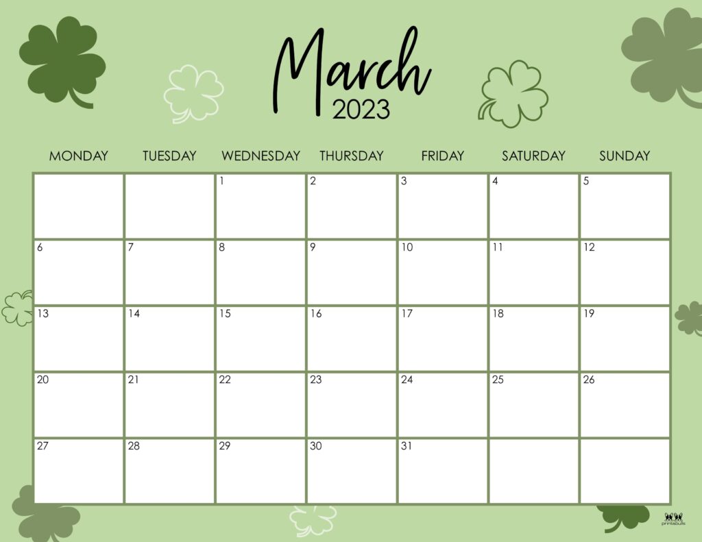 March calendars