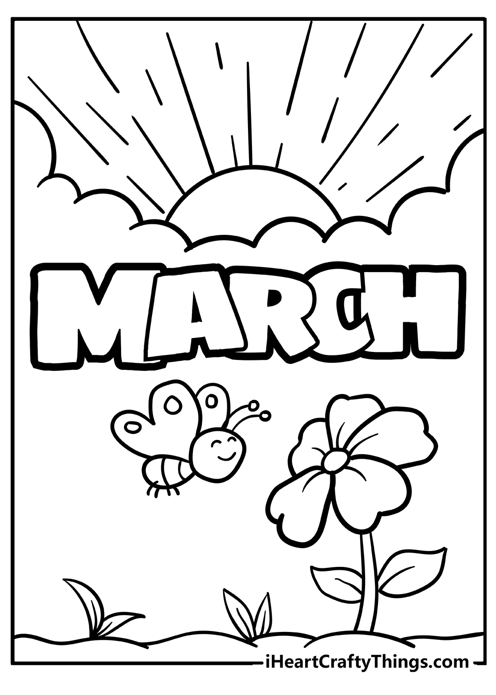 March coloring pages free printables