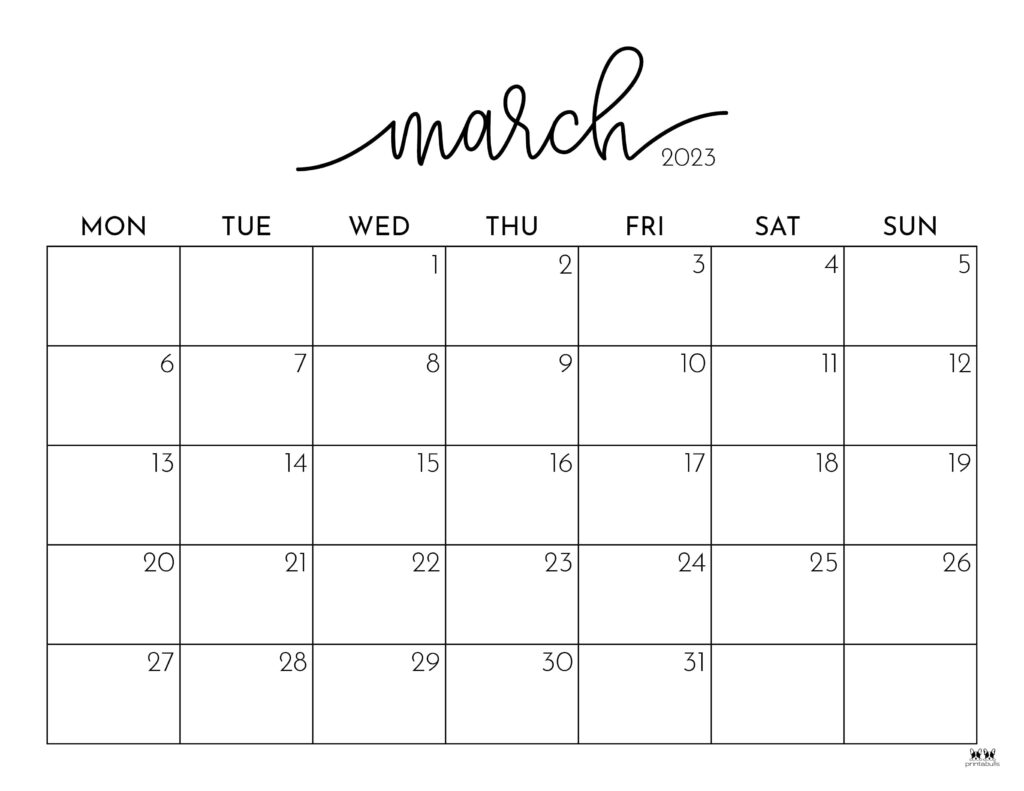 March calendars