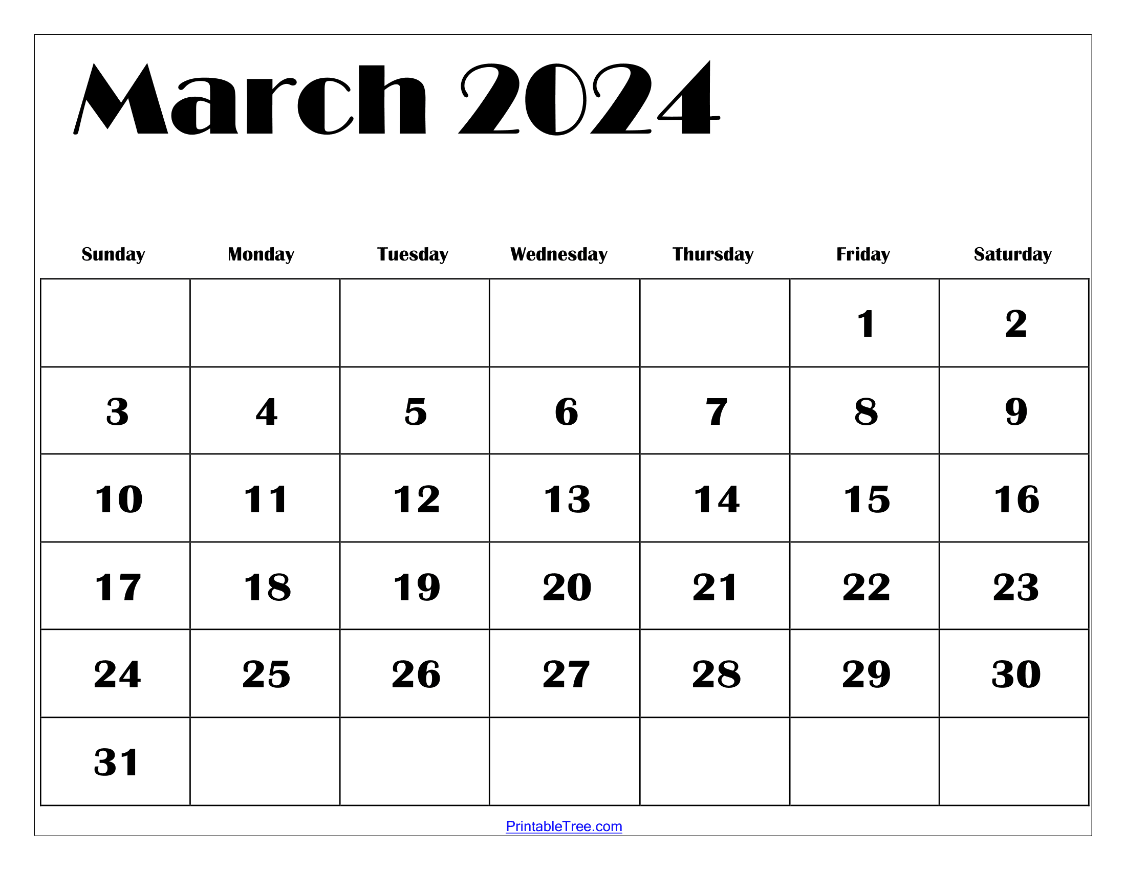 March calendar printable pdf with holidays template free