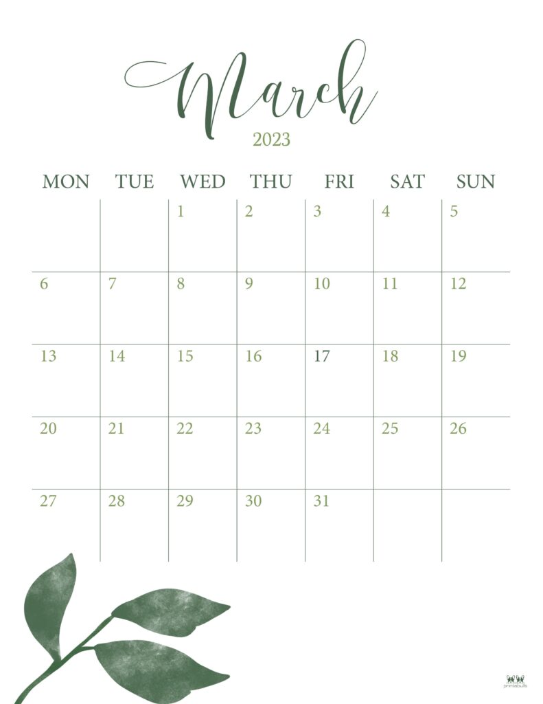 March calendars