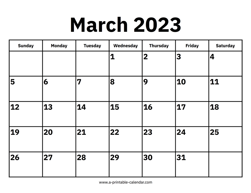 March calendars â printable calendar