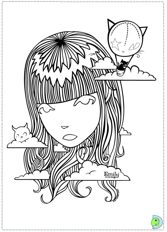 Emily the strange coloring page