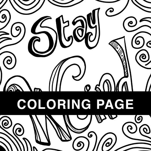 Stay weird coloring page jenny maroney