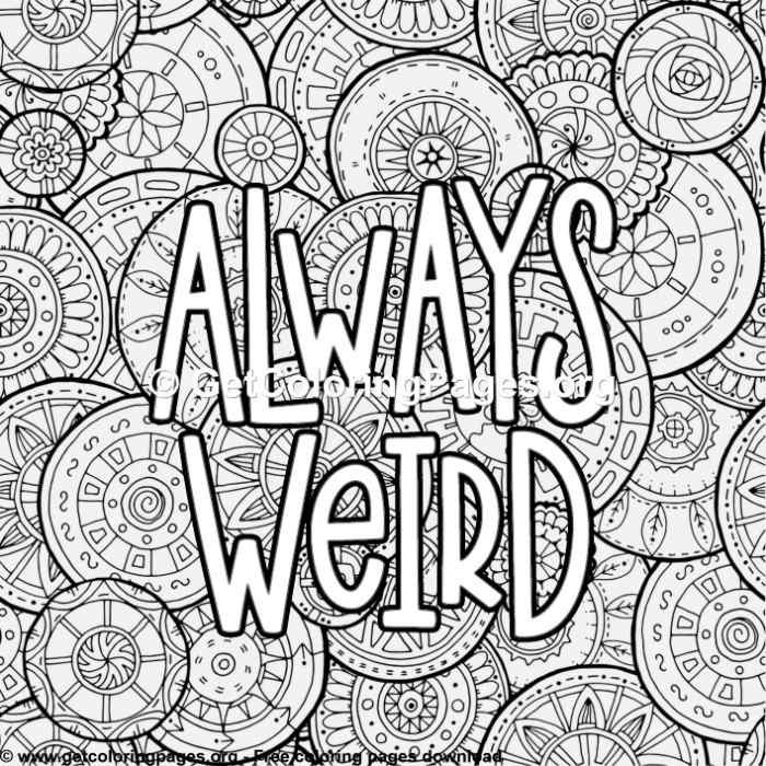 Funny lettering â always weird coloring pages â getcoloâ na