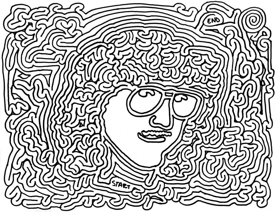 Weird al yankovic maze abstract coloring pages coloring pages adult coloring pages