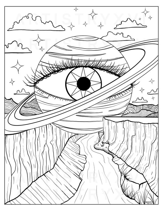 Digital download coloring page instant download digital download all ages coloring page original art weird coloring page weird