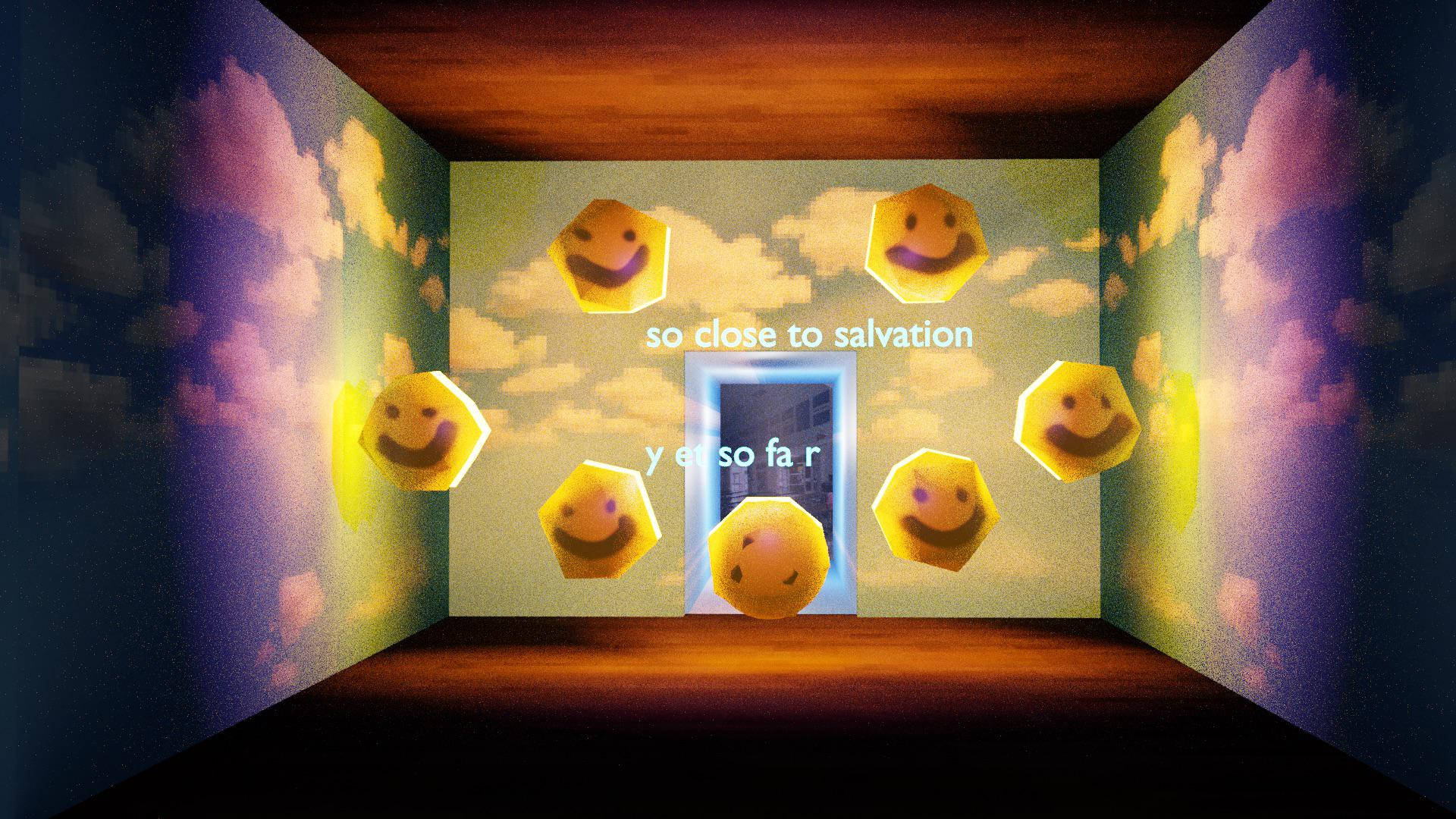 Download weirdcore smileys in a box wallpaper