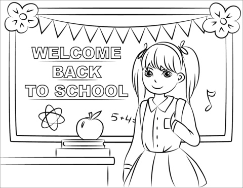 Wele back to school coloring page free printable coloring pages