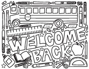 Wele back coloring page by the art of integration tpt