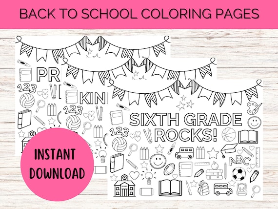 Back to school coloring pages printable coloring sheets for preschool through th grade wele back to school