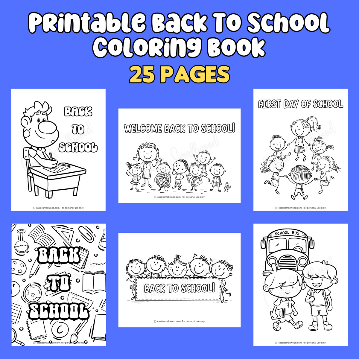 Printable back to school coloring book pages â cassie smallwood