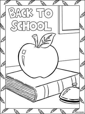 Back to school coloring pages â tims printables