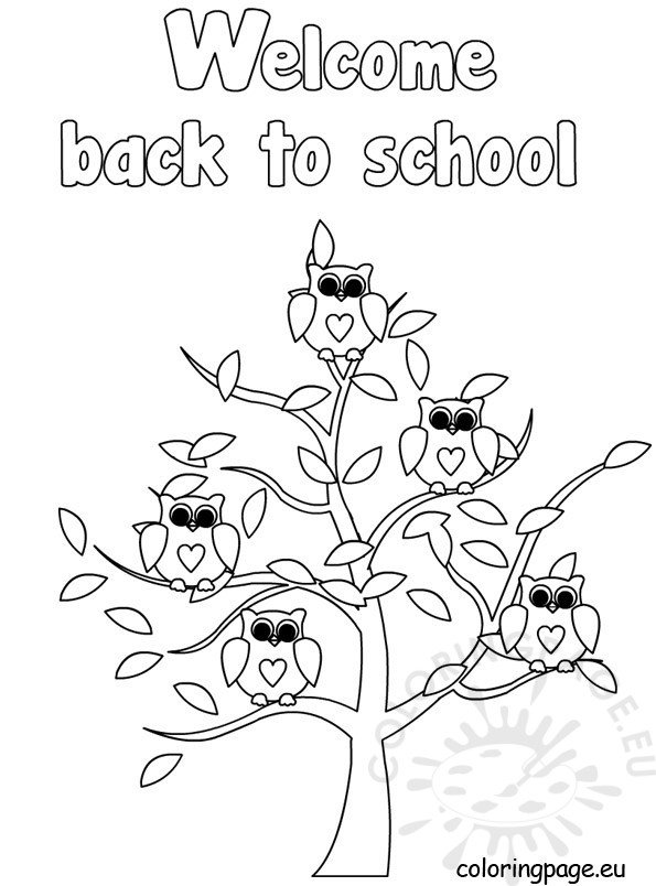 Welcome back to school coloring page