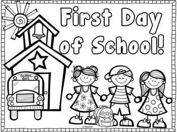 Back to school coloring page first day of school coloring page kindergarten first day first day of school activities school coloring pages