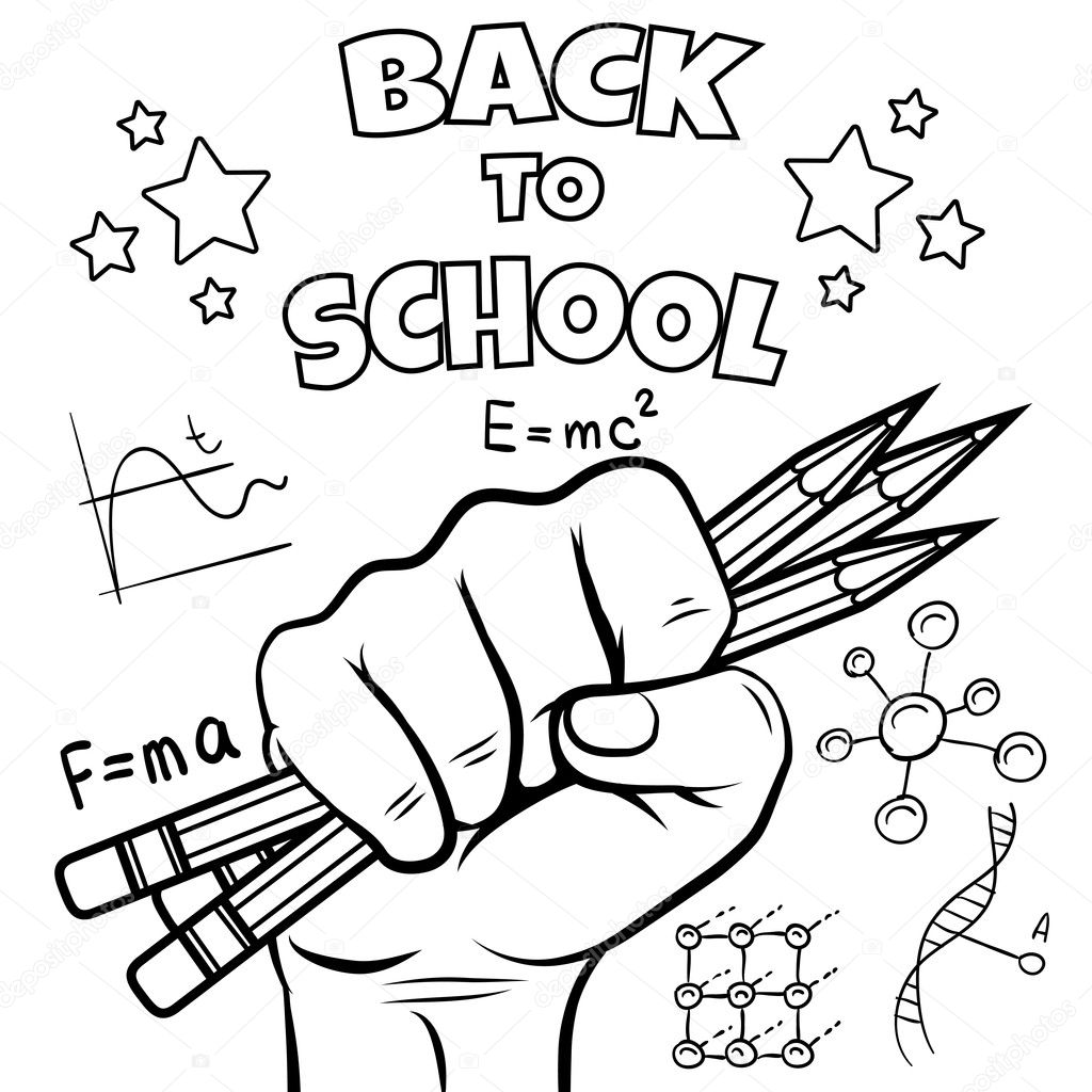 Back to school coloring page stock vector by vectortatu