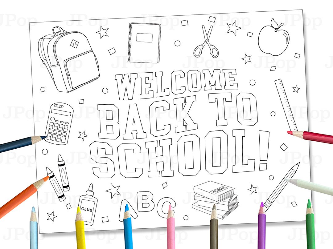 Back to school coloring pages back to school back to school coloring sheets back to school digital downloads