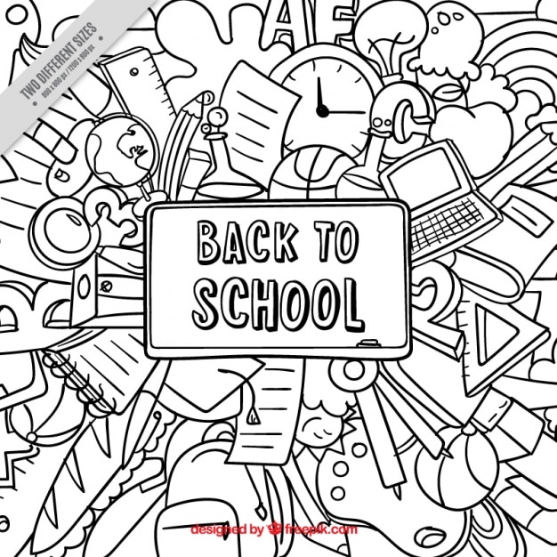 Back to school coloring page images