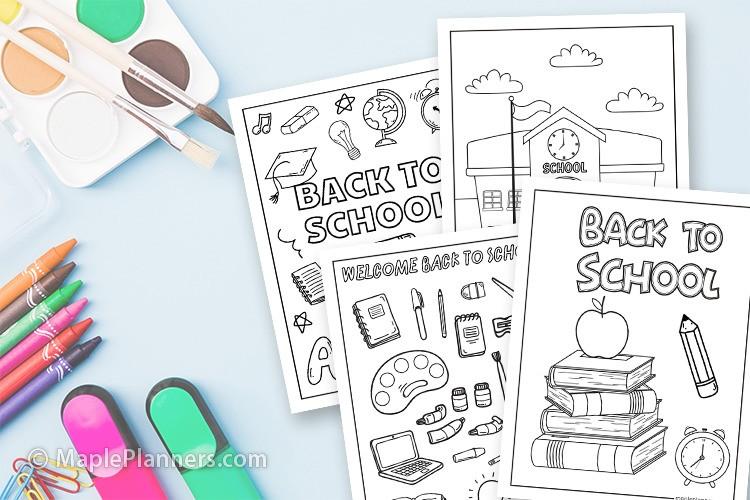 Free back to school coloring pages for kids