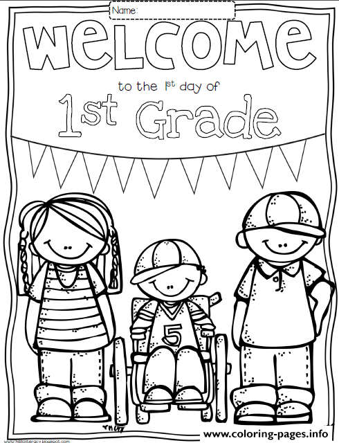 Great welcome back to school coloring page printable