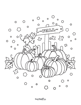 Fall coloring pages