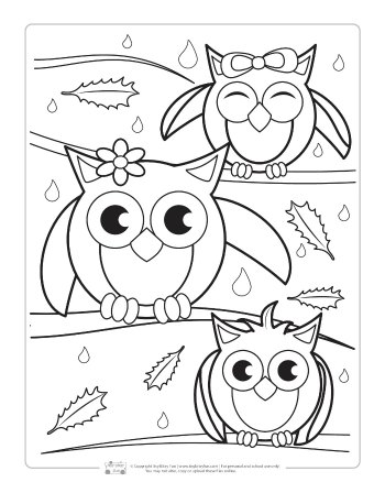 Fall coloring pages for kids