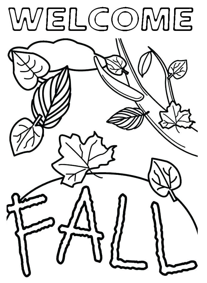 Wele fall coloring pages