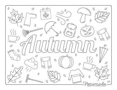 Free printable autumn fall coloring pages