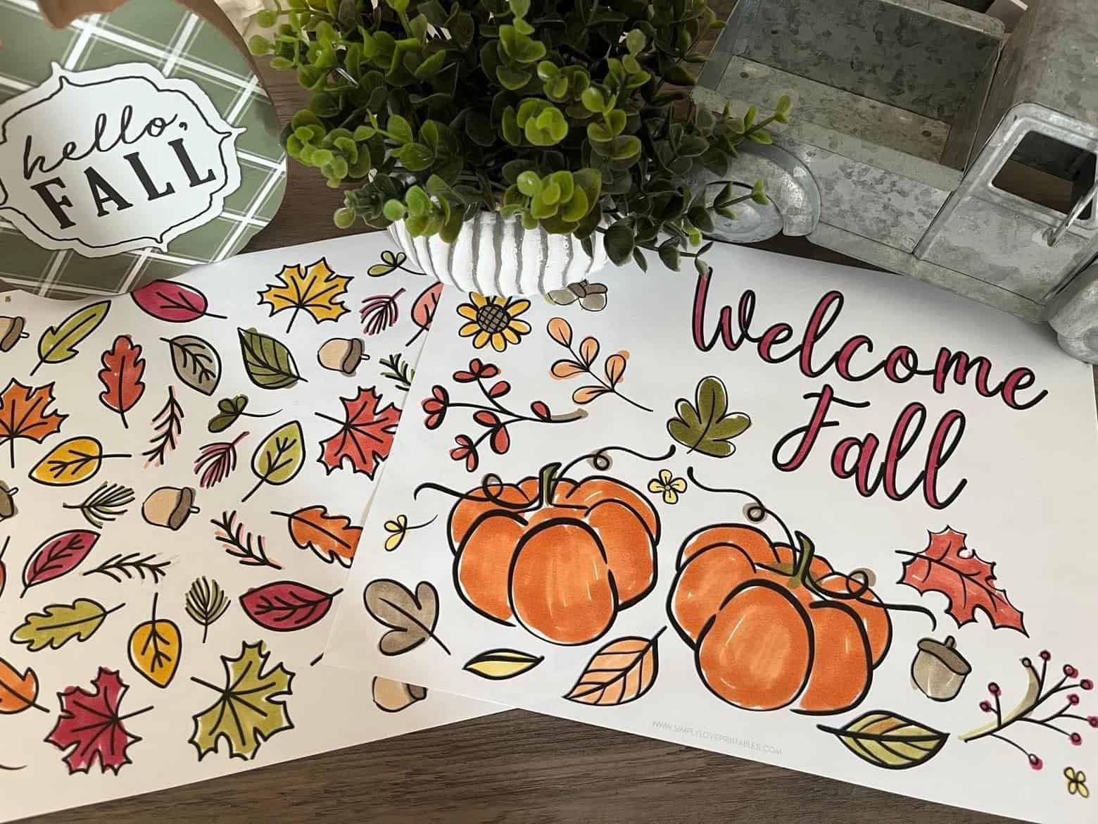 Free printable fall coloring pages simply love printables