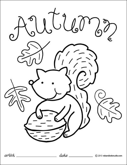 Fall coloring page fall coloring sheets fall coloring pages squirrel coloring page