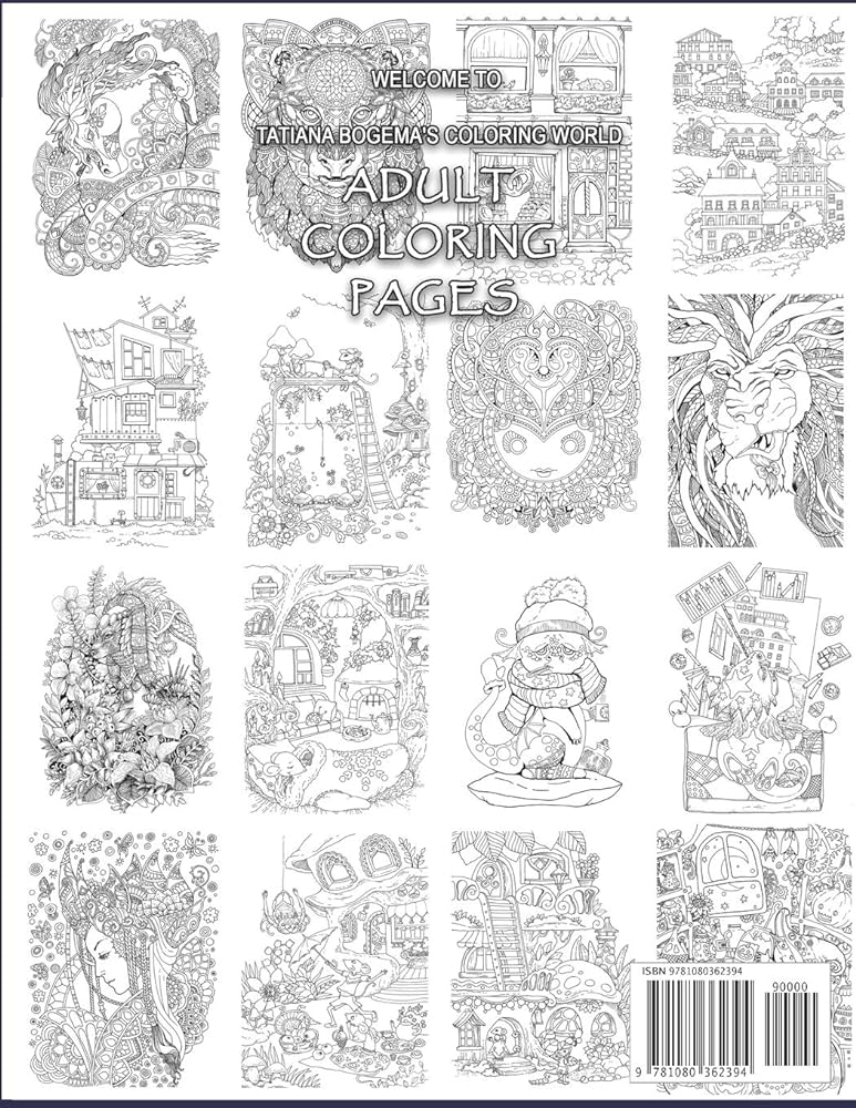 Wele to tatiana bogemas coloring world adult coloring pages from tatiana bogema stolova books bogema stolova tatiana books