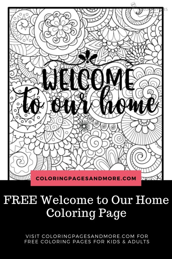 Wele to our home coloring page