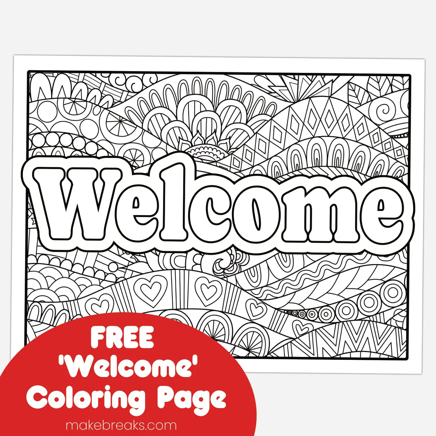 Free printable wele coloring page