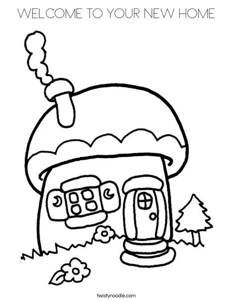 Wele to your new home coloring page