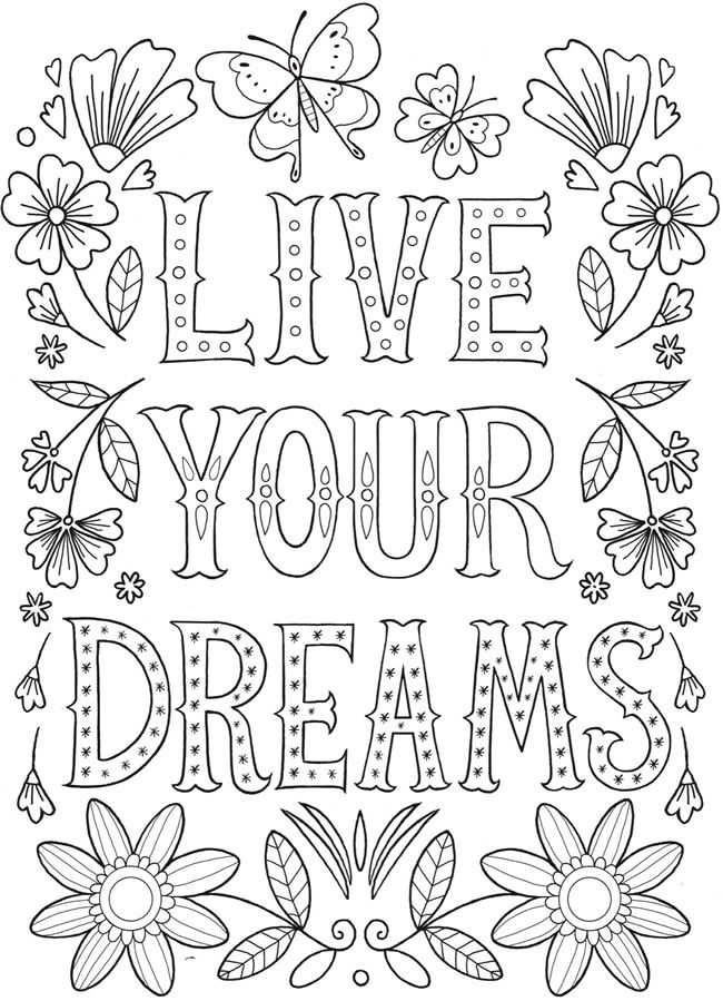 Wele to dover publications quote coloring pages adult coloring books printables coloring book pages
