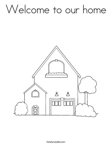 Wele to our home coloring page