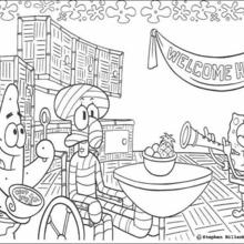 Wele home squidward coloring pages