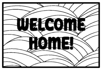 Wele home coloring pages for summer st day of school activity