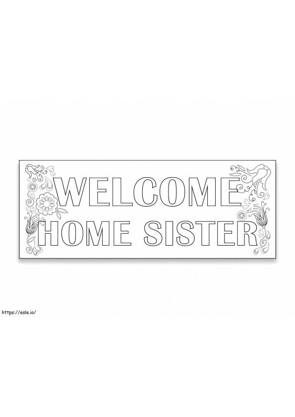 Welcome home coloring pages