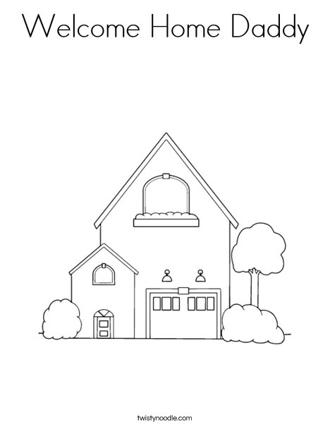 Wele home daddy coloring page