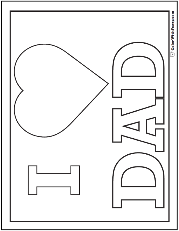 Fathers day coloring pages print and customize for dad