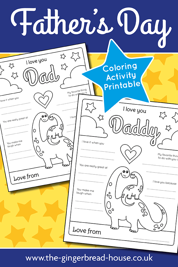 Free fathers day louring sheet and printable