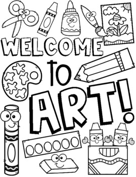 Wele to art coloring sheet by hanging with havlik tpt