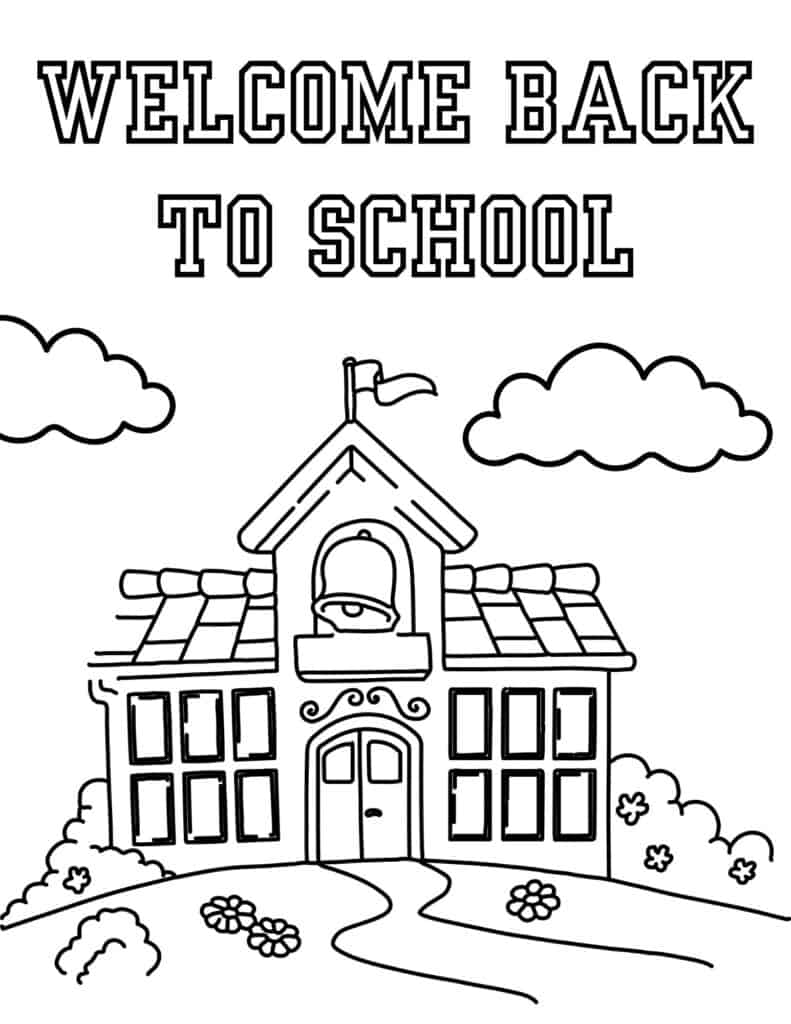 Free back to school coloring pages for kids