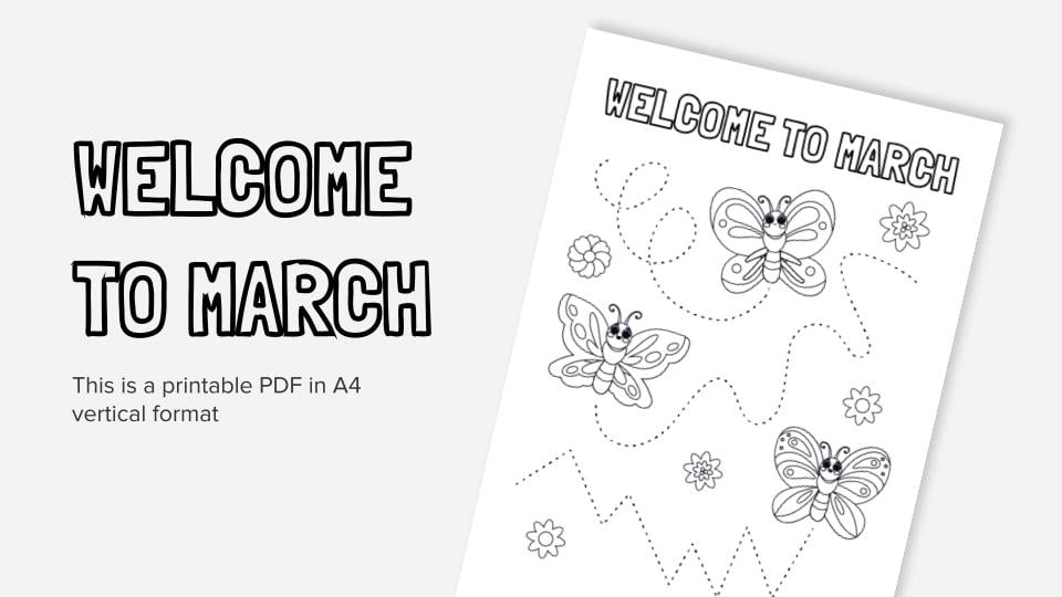 Wele to april printable coloring worksheet