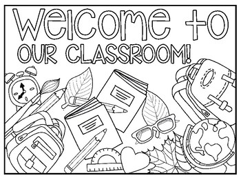 Wele to our classroom coloring sheet tpt